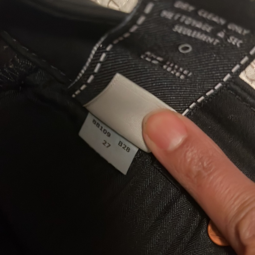 7 For All Mankind - The high waist able skinny black jeans. Side embellishments - Picture 16 of 16